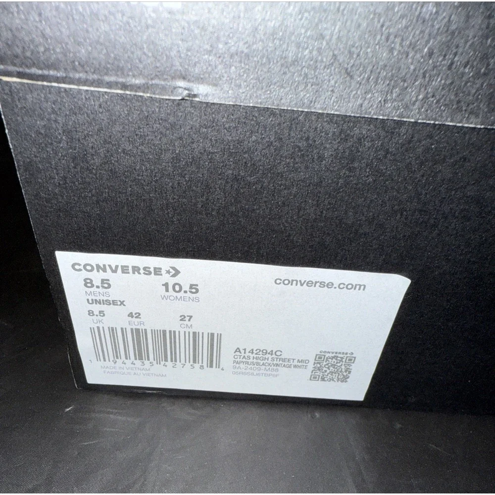 Converse Chuck Taylor All Star High Street Mid Shoe Tan/Black/White Unisex‎ - Picture 9 of 9